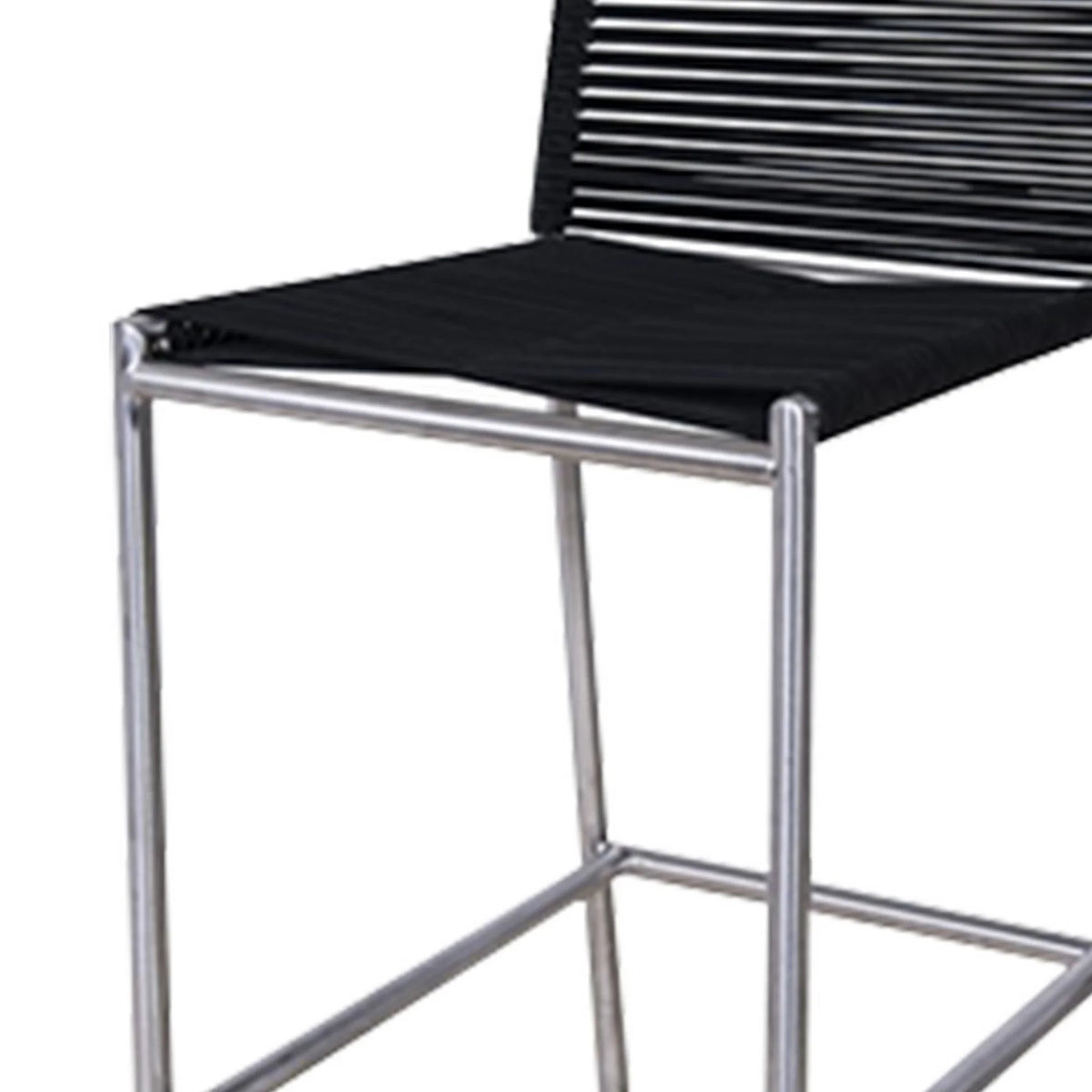 Gray Steel Black Outdoor Counter Height Stool U832370