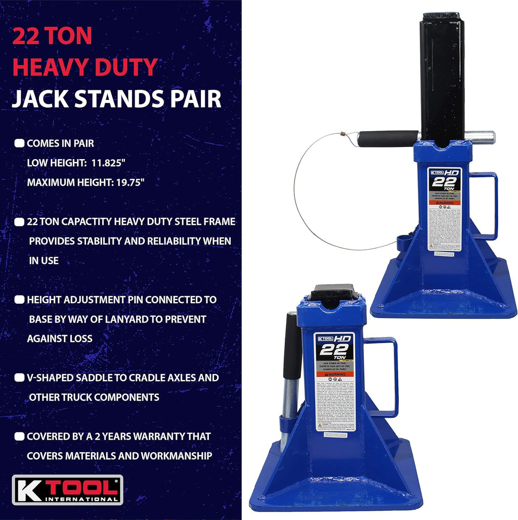 6 Ton Steel Jack Stands Pair Y24276