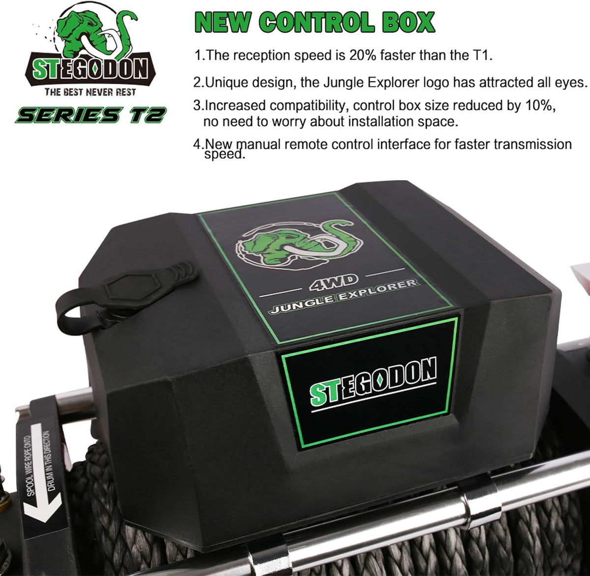 13000 lb. Load Capacity 12V Synthetic Rope Electric Winch with Hawse Fairlead H170112