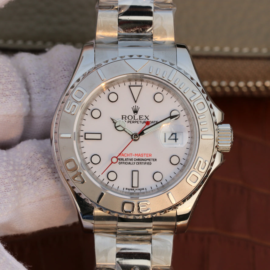 Pure Silver Black & White Dial Stainless Steel 40mm A272