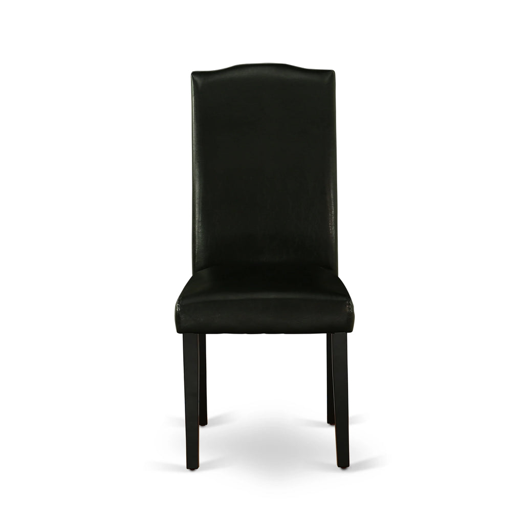5 Piece Wood Dining Set with Leather Seat T258