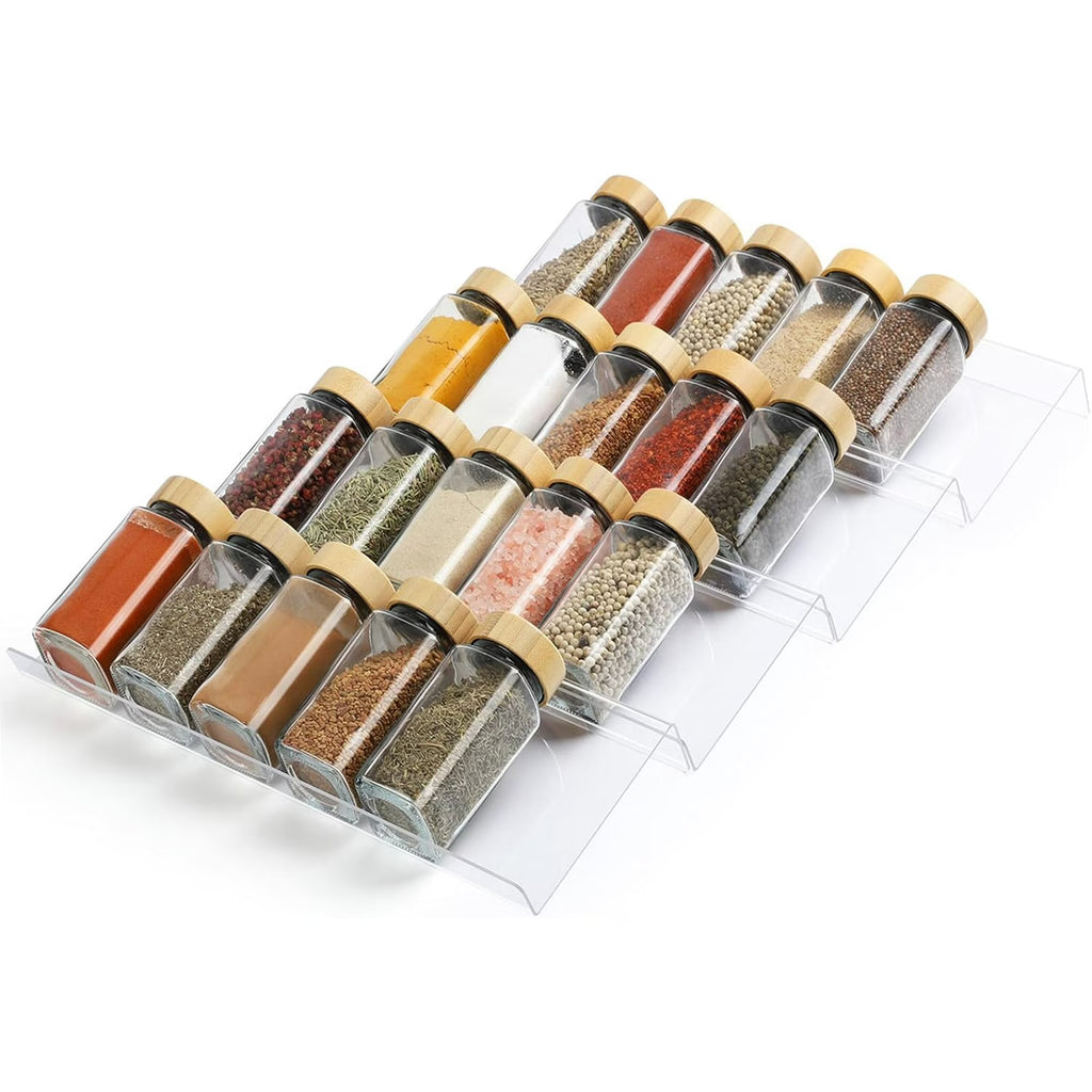 Acrylic 4 Tier Spice Drawer Organizer Rack B3146