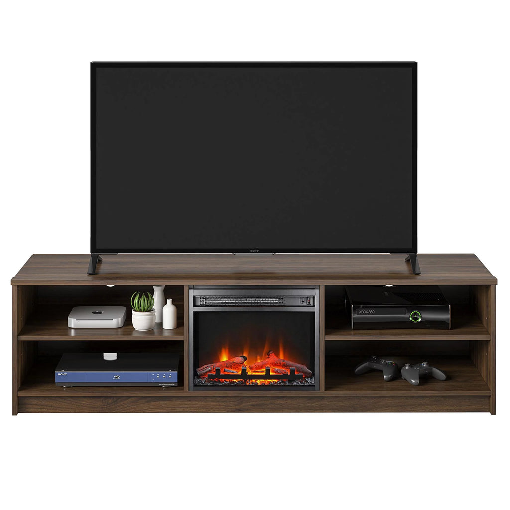 Ivory Oak Electric Fireplace TV Stand I8557
