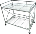 Industrial Modern Iron and Glass Bar Cart B984175