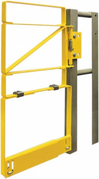 Carbon Steel Yellow Powder Coat Clamp-On Self-Closing Safety Gate C29113