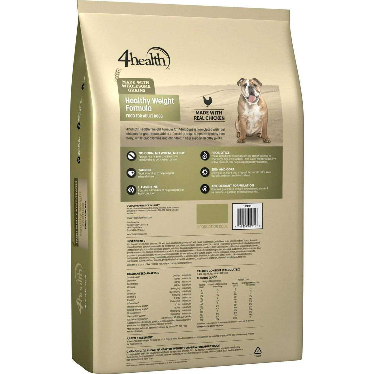Adult Healthy Weight Chicken Formula Dry Dog Food E772498