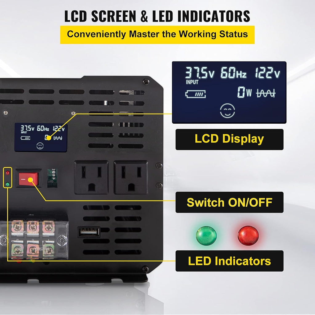 5000W Modified Sine Wave Power Inverter with LCD Display E183641