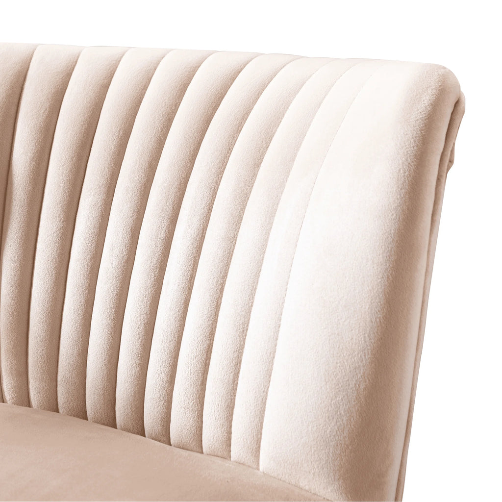 Tan Tufted Velvet Accent Chair X50100