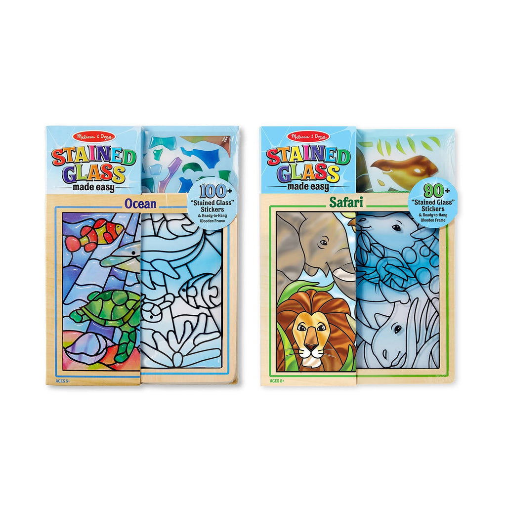 Stained Glass Made Easy Activity Kits Set: Ocean and Safari P242916