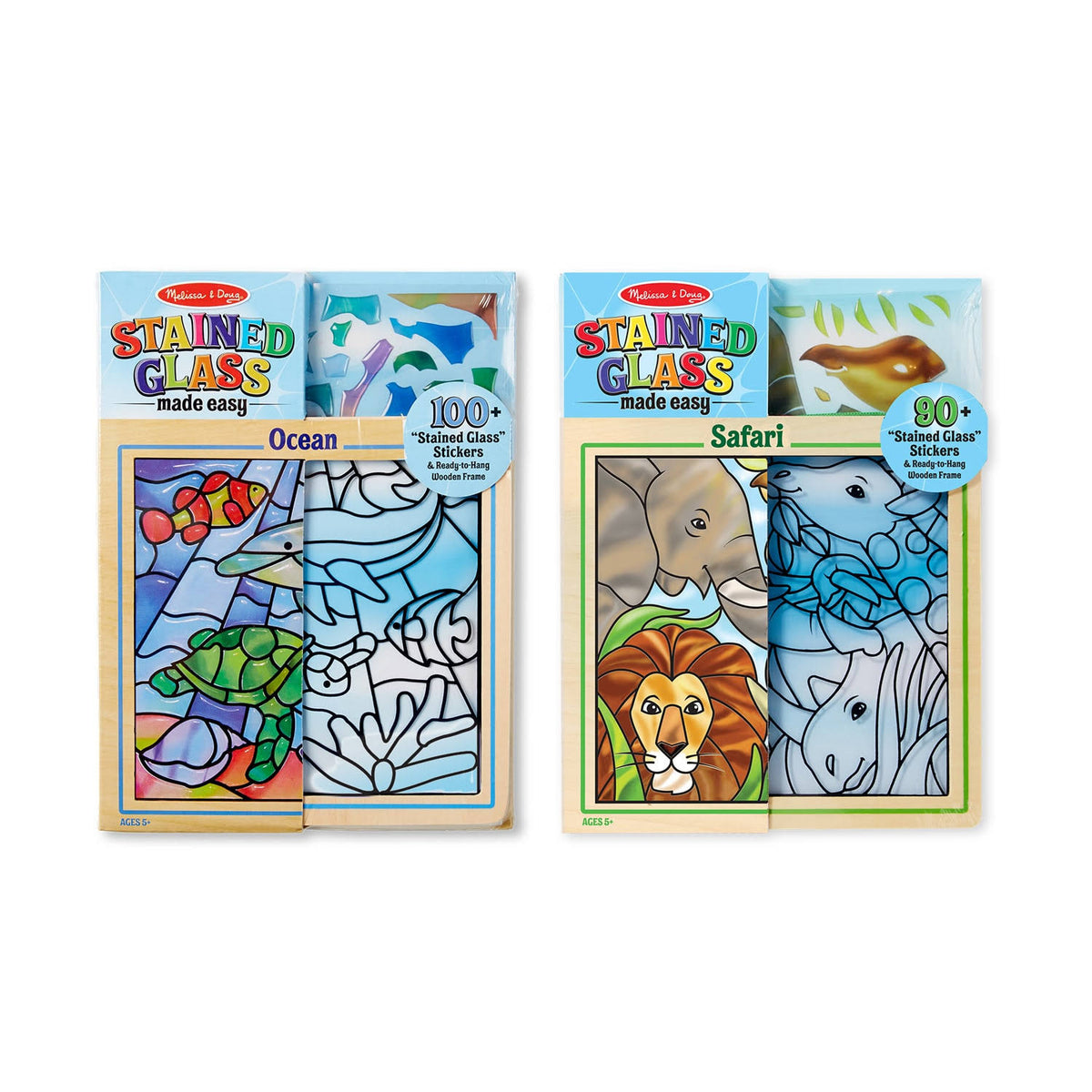 Stained Glass Made Easy Activity Kits Set: Ocean and Safari P242916