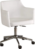 White Adjustable Swivel Office Desk Chair K6171