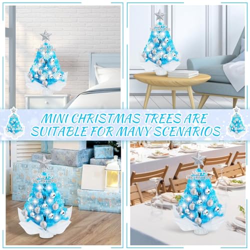 18 Inch Mini Black Christmas Tree Set with Lights Z374977