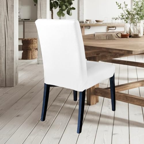 Solid White Set of 2 Linen Cotton Slipcover X30397