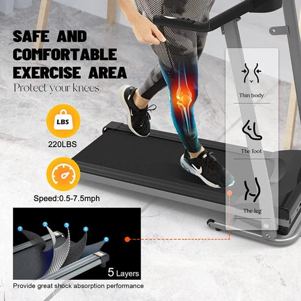 Foldable Incline Treadmill 230 LB Capacity N1997