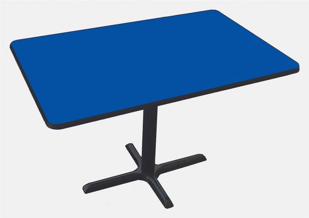 Mahogany Cafe and Breakroom Table with Cross Base K841