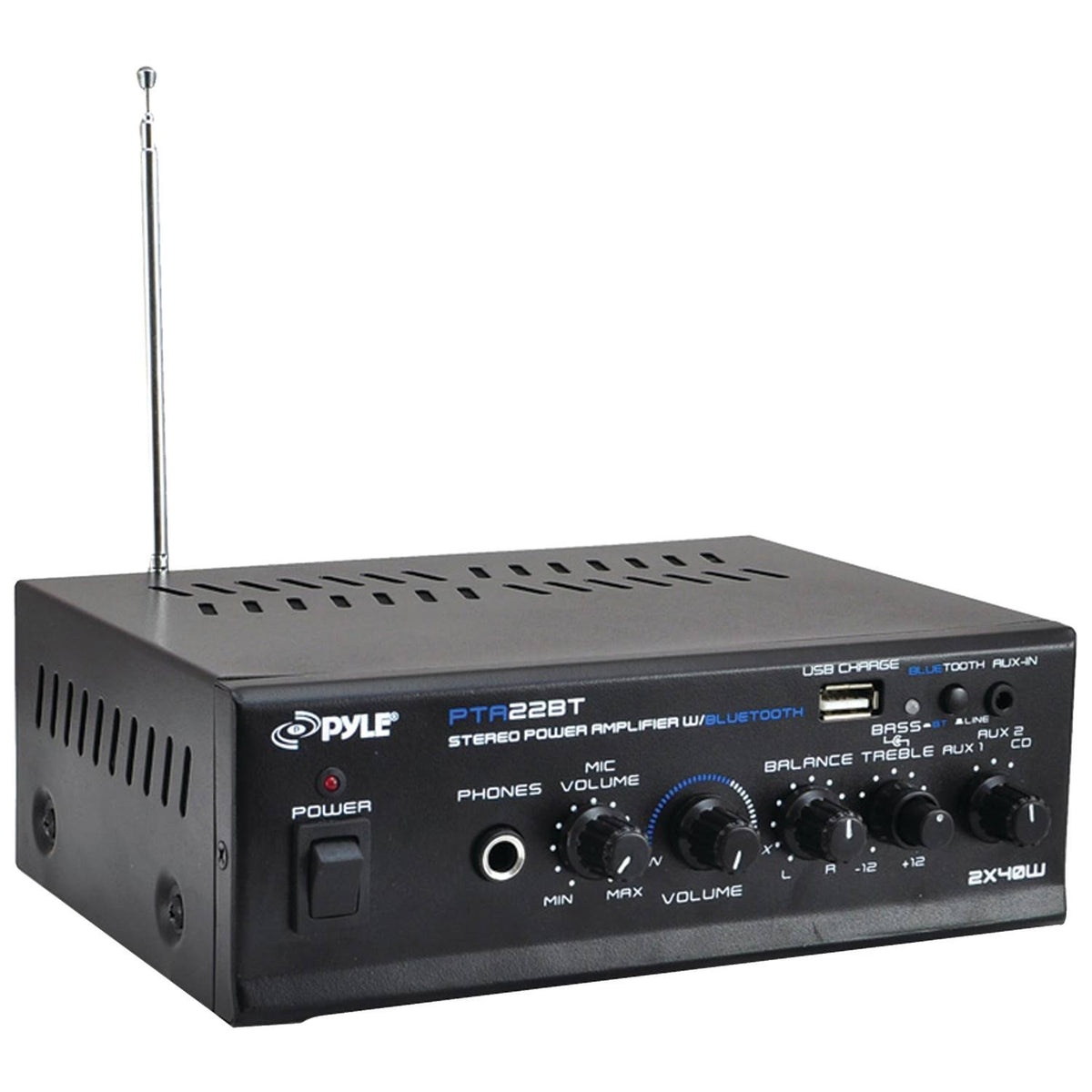Black Mini Stereo Power Amplifier D92156