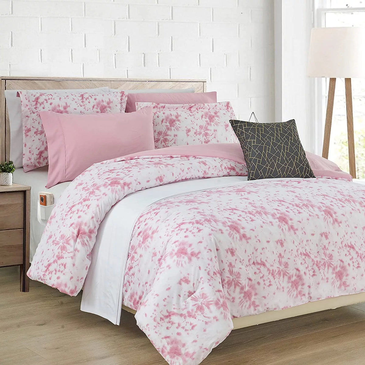 10 Pc Tie-Dye Queen Comforter Set R81578