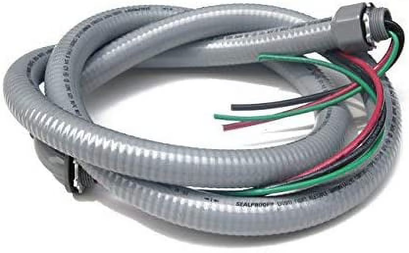 3/4-Inch x 6 Ft Nonmetallic Liquid Tight Flexible Electrical Conduit A/C Hook-up Whip Kit X297420