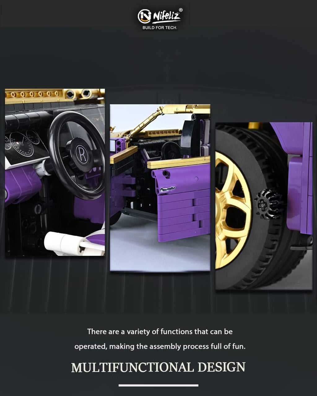 3,161 Pieces Sport Utility Car Building Kit P81077