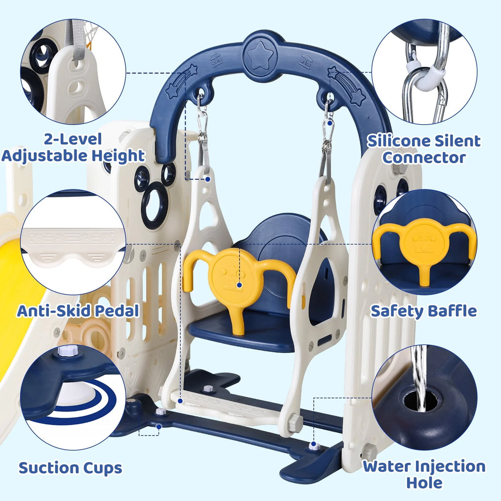 5 in 1 Toddler Swing and Slide Set H67673