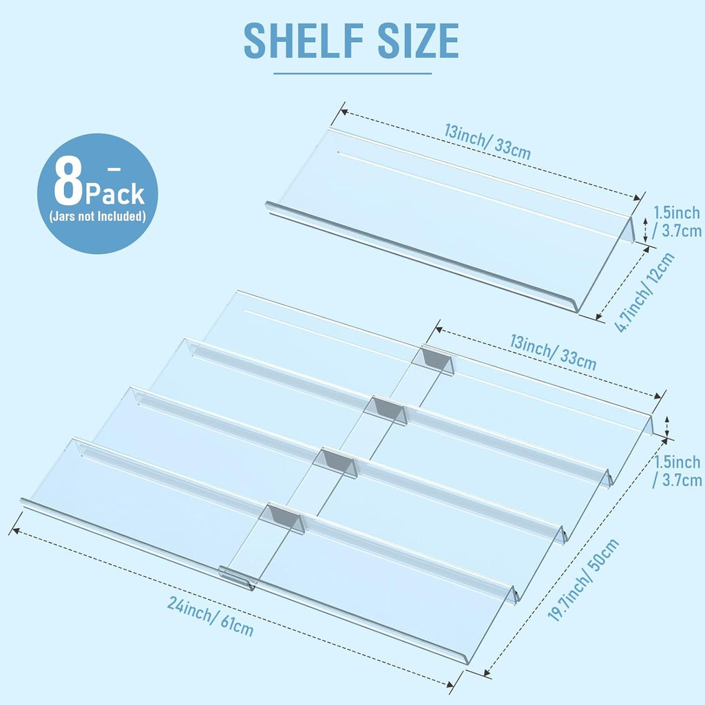 Acrylic 4 Tier Spice Drawer Organizer Rack B3146