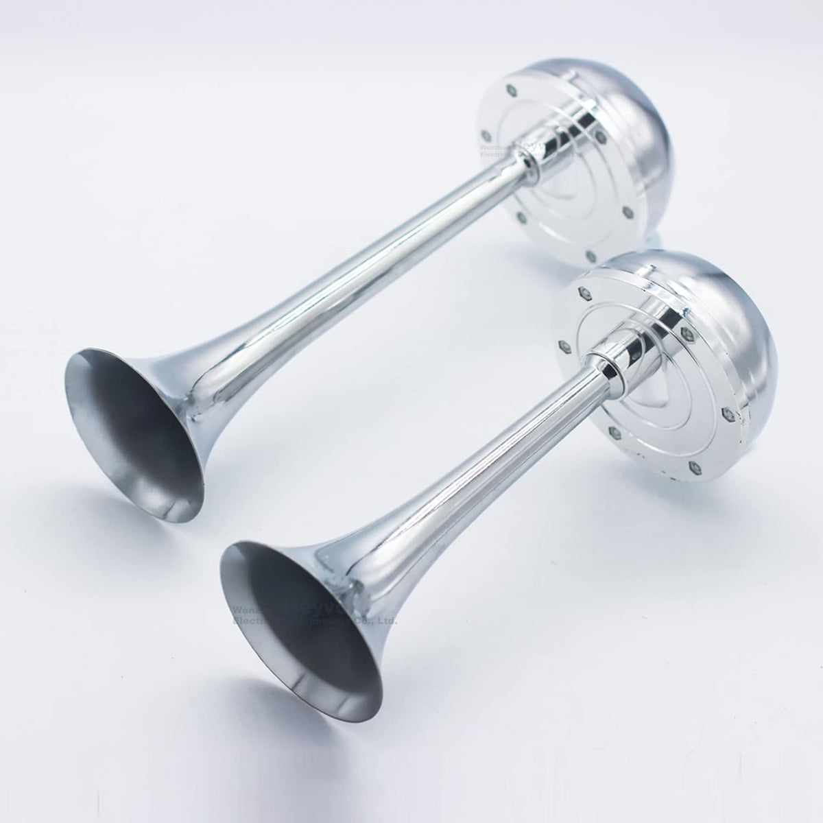 12V Stainless Steel Dual Trumpet Train Horn Kit C5128