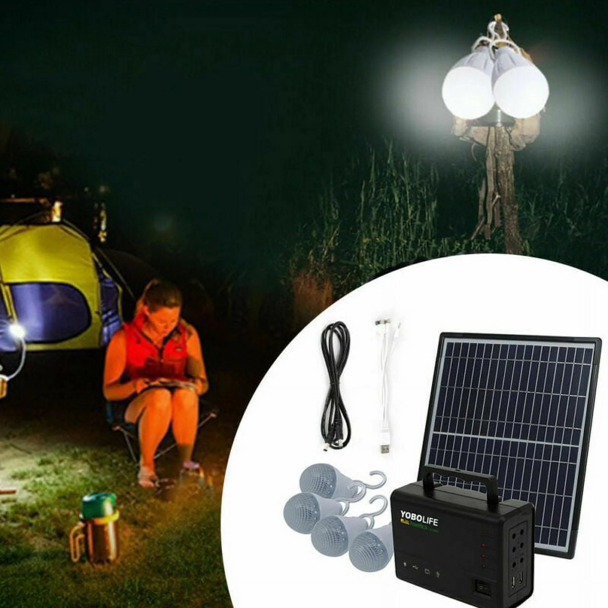 Portable Solar Panel Power Generator Kit I91874