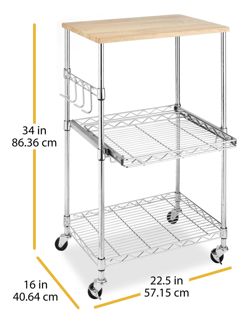 Chrome Kitchen Microwave Cart B58200