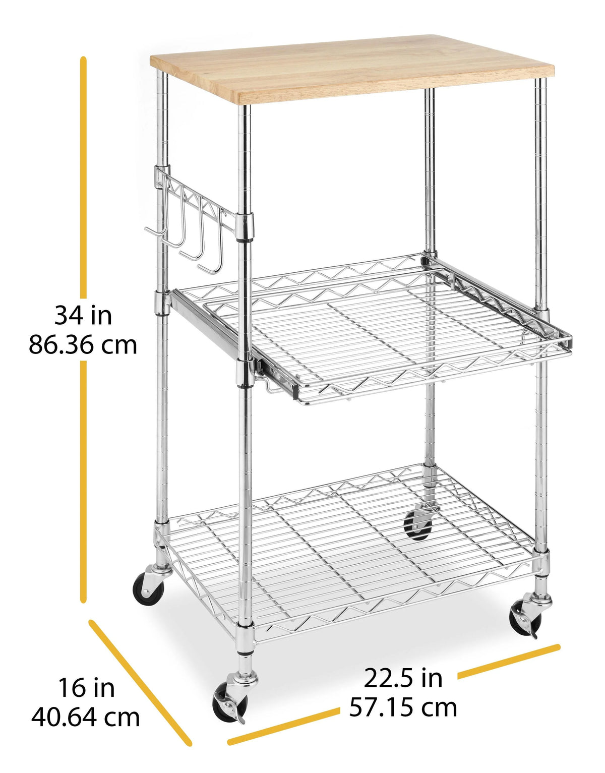 Chrome Kitchen Microwave Cart B58200