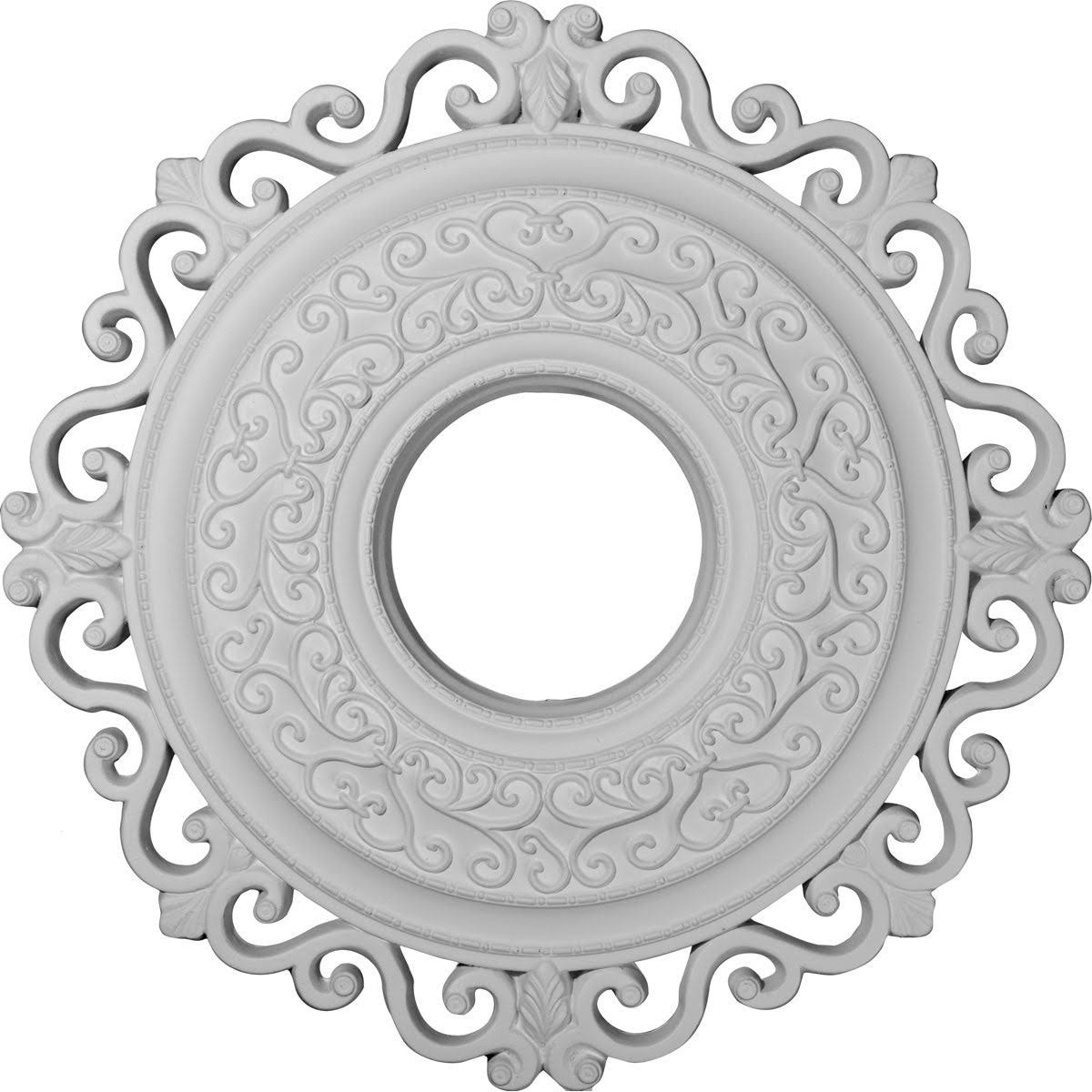 22x22OD x 6 1/4x22ID x 1 3/4x22P Hand-Painted Ceiling Medallion S165