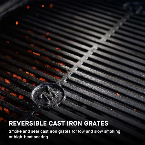 Black Digital Charcoal Grill, Griddle and Smoker with 800 Cooking Square Inches M711