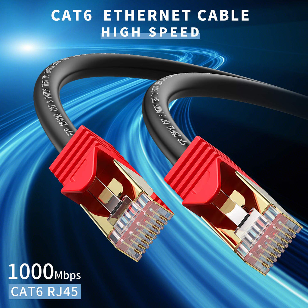Outdoor Cat 6 Ethernet Cable 200ft 26AWG FTP Waterproof Direct Burial F616962
