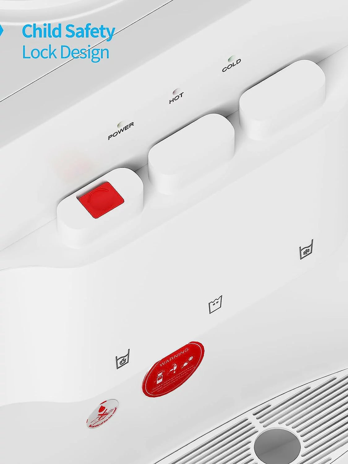Top Loading Hot & Cold Water Cooler Dispenser White Y618