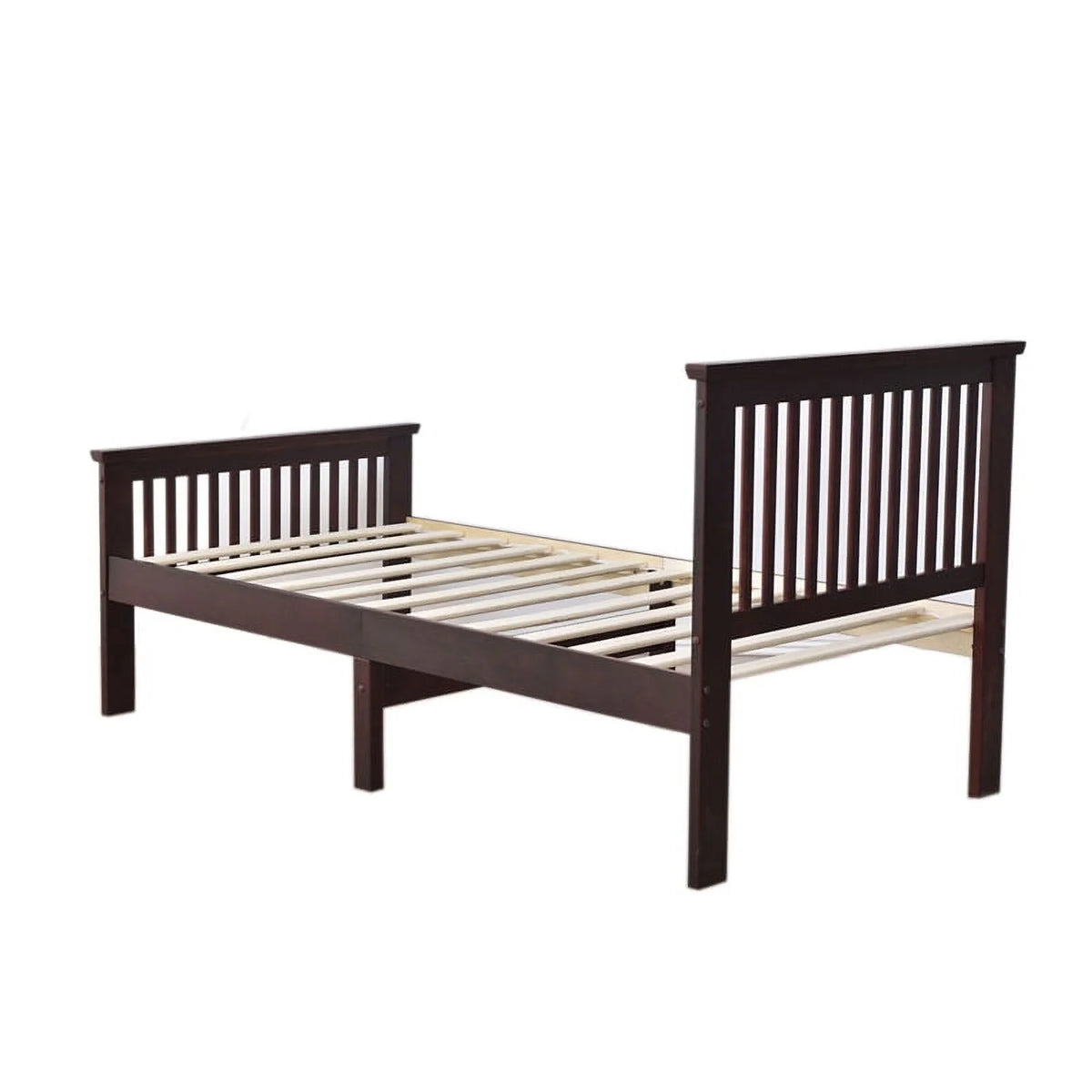 Pine Twin Bed and Dresser with Lock in Mahogany J689