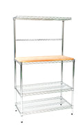Chrome Bakers Rack with Butcher Block J439