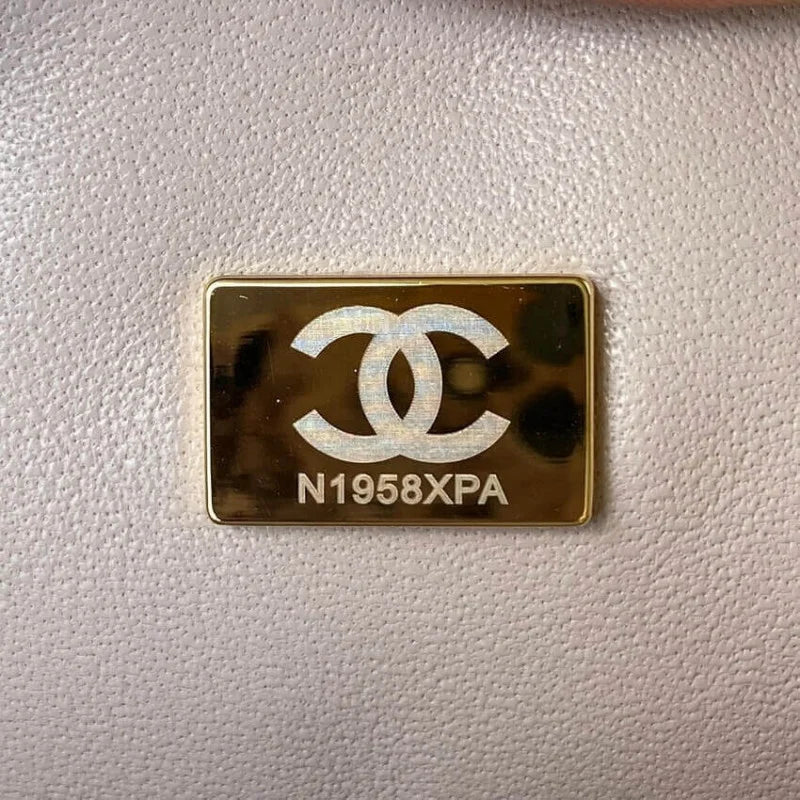 Mini Flap Bag With Top Handle Iridescent Lambskin W38120