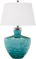 Turquoise Dimpled Glass Table Lamp L6405