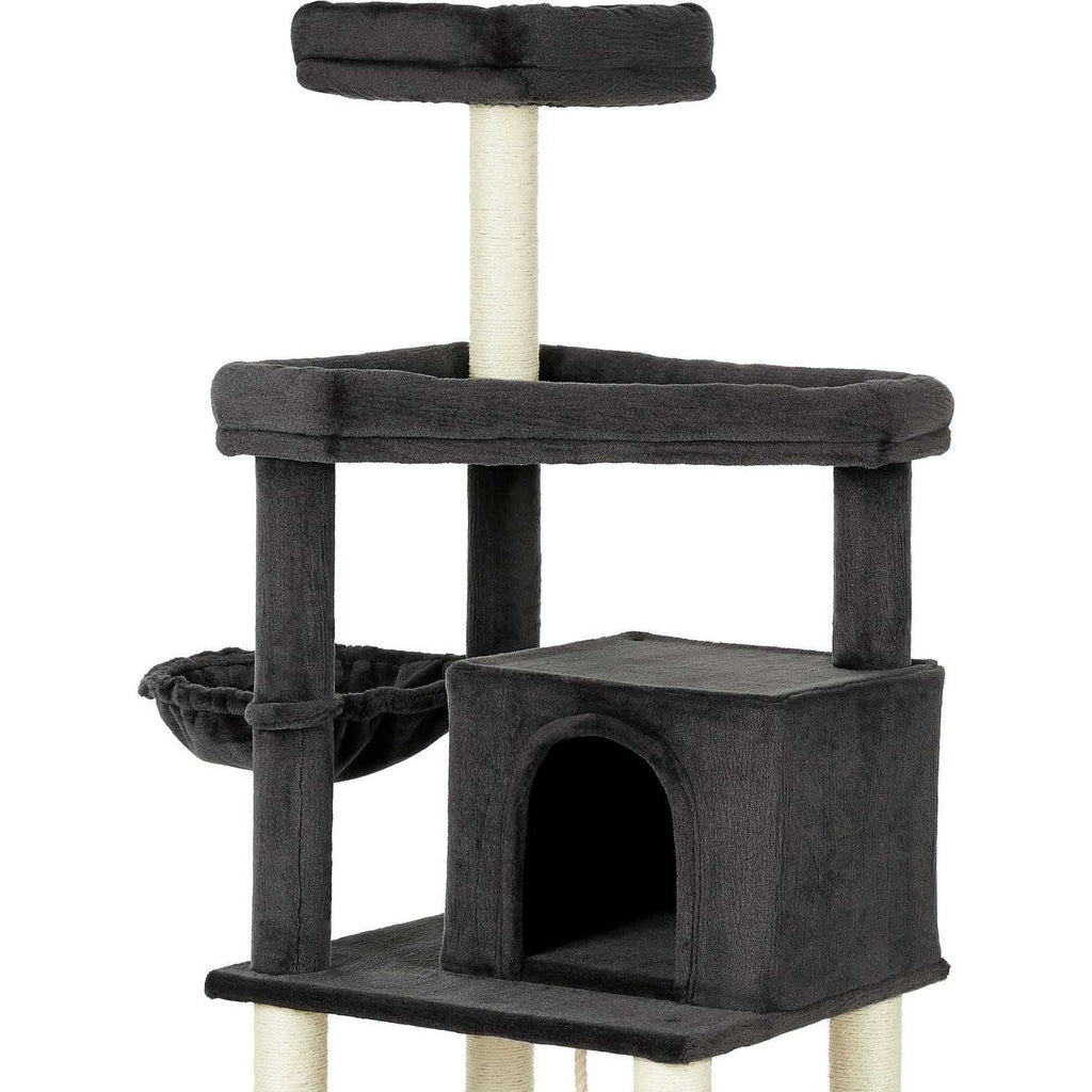 73-in Cat Tree with Hammock Condo and Bed Q69429