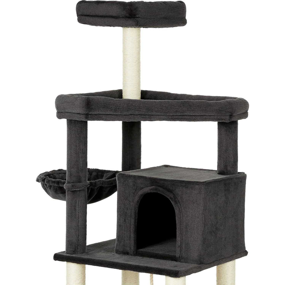 73-in Cat Tree with Hammock Condo and Bed Q69429
