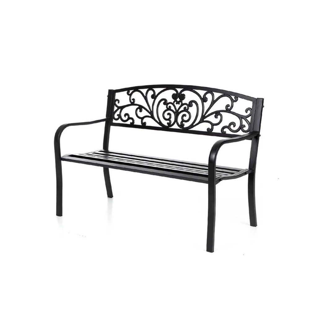 White 50 Inch Garden Bench S7387