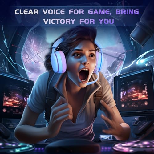 Black 2.4GHz Wireless Gaming Headphones with Noise Canceling Mic C37409