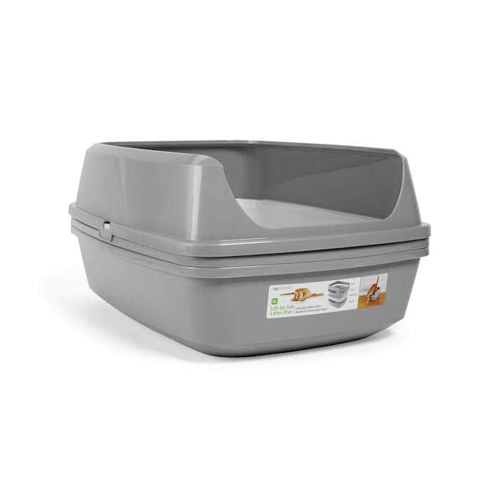 Grey & White Lift-to-Sift Cat Litter Pan M6399