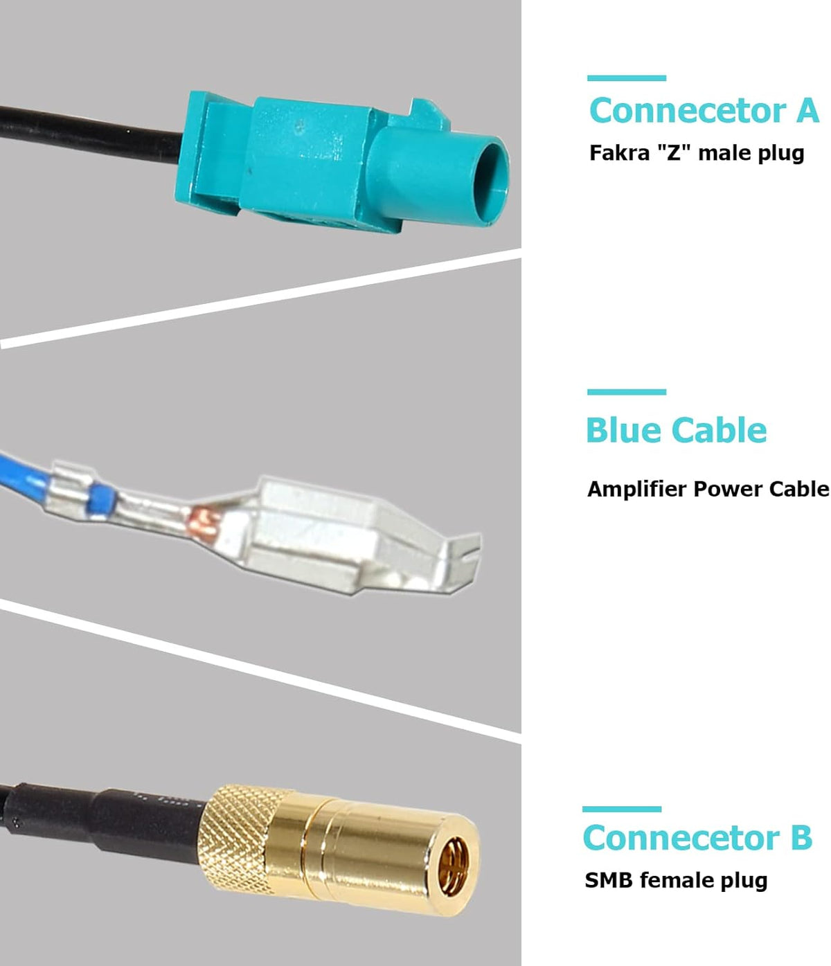 Car Satellite Radio Antenna Adapter with Converter Plug B7157
