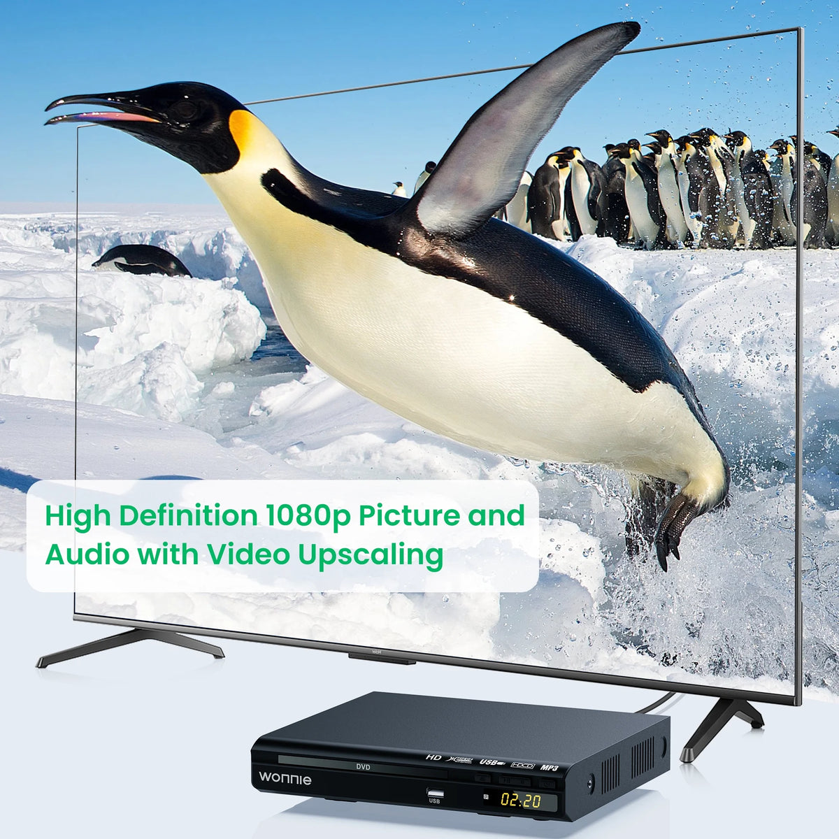 DVD Player with HD AV Coaxial Output and USB Input B609