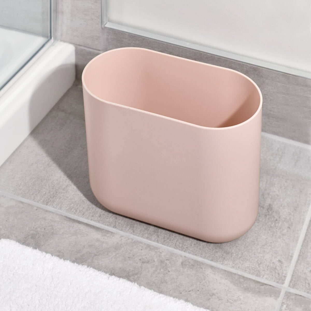 Slim White Waste Can F68638
