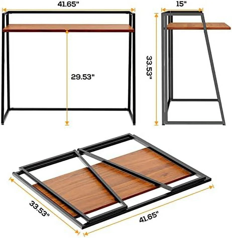 Ergonomic Foldable Desk 41" Folding Computer Desk Table G896