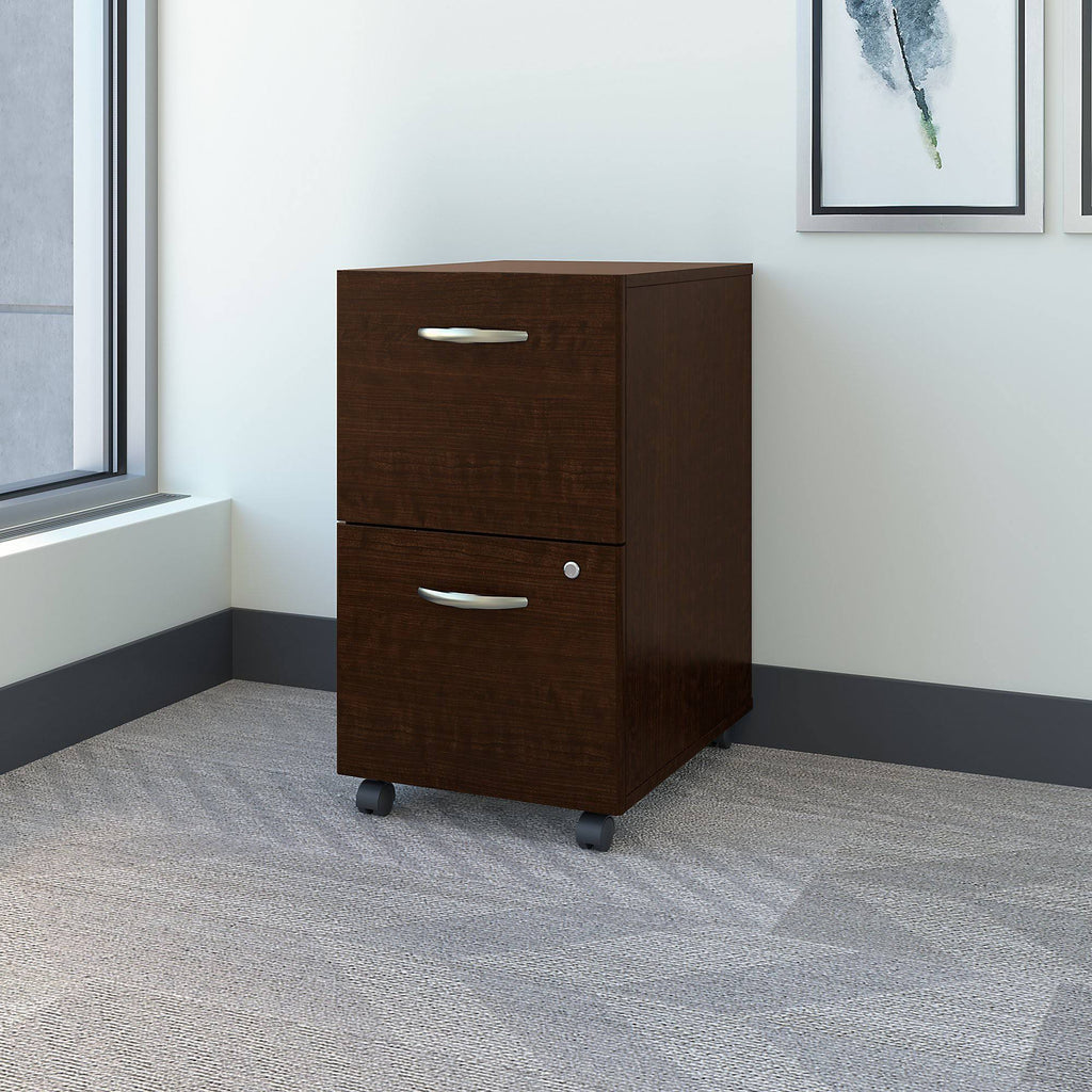 2 Drawer Mobile File Cabinet, Mocha Cherry X654