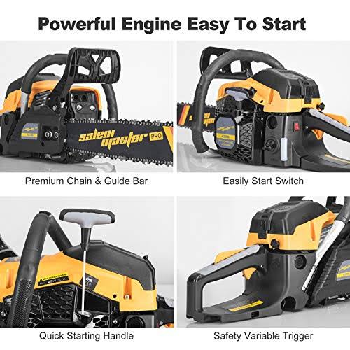 GAS Powered 62cc 2-Cycle 20-inch Chainsaw T931