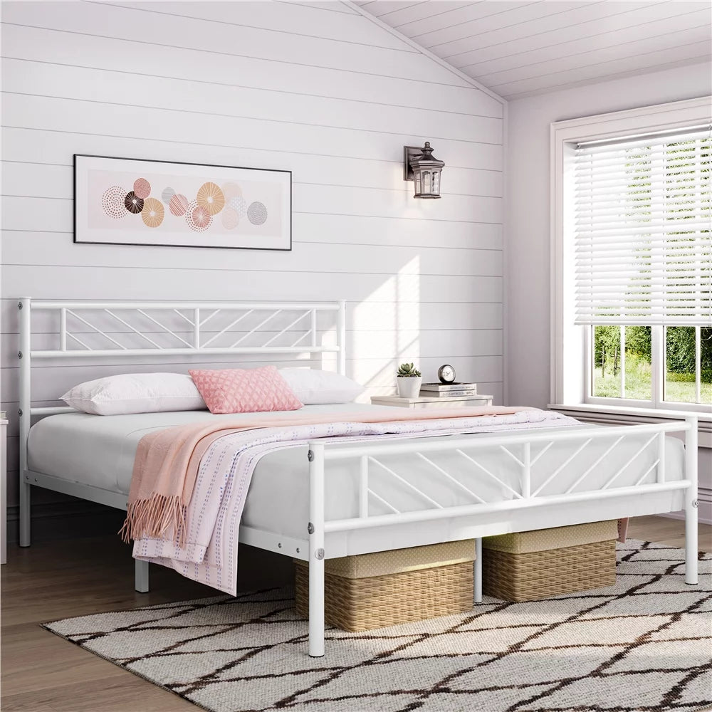 Queen Size Black Metal Platform Bed Z2172