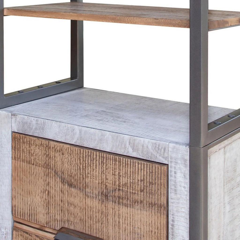 70 Inch Bookcase with 2 Drawers and 3 Shelves W711634